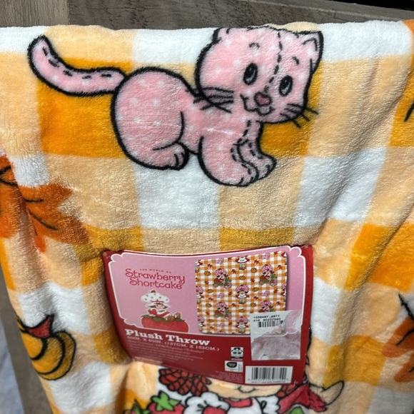 NEW Strawberry Shortcake Pumpkin Halloween AND Fall Throw Blankets Bundle - Picture 8 of 8